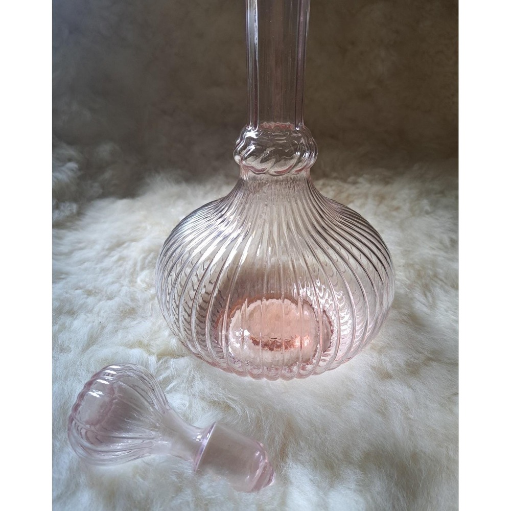 Empoli Pink Genie Bottle Decanter with Stopper - Picture 4 of 10